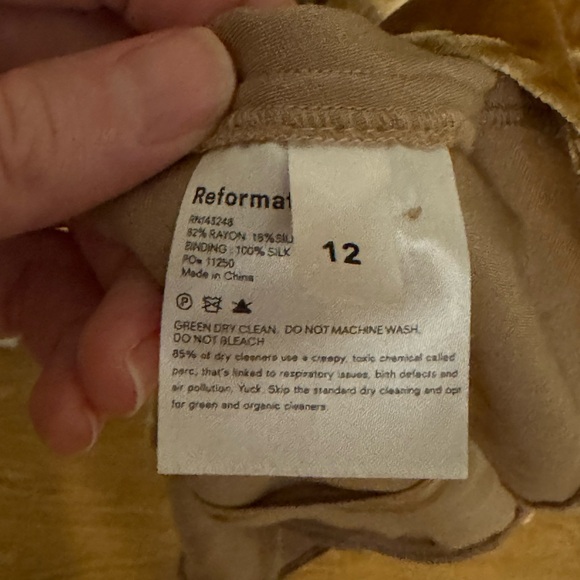 Reformation Cambrie Velvet Mini Dress - Picture 4 of 6